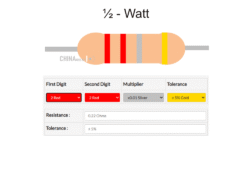 0.22 ohm Resistor half watt 10 pcs pack