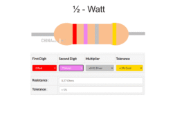 0.27 ohm Resistor half watt 10 pcs pack