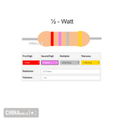 0.27 ohm half watt resistor