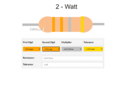 0.33 ohm Resistor 2 watt 5 pcs pack