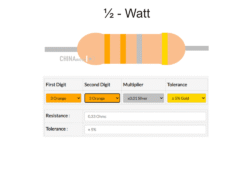 0.33 ohm Resistor half watt 10 pcs pack