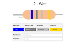 0.68 ohm Resistor 2 watt 5 pcs pack