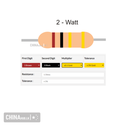 1 ohm 2 watt resistor