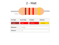 1.2 k Resistor 2 watt 5 pcs pack