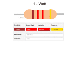 1.2 k Resistor 1 watt 10 pcs pack