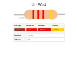 1.2k Resistor half watt 10 pcs pack