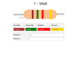 1.5 k Resistor 1 watt 10 pcs pack