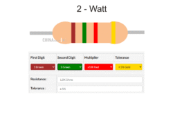 1.5 k Resistor 2 watt 5 pcs pack