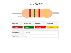 1.5k Resistor half watt 10 pcs pack