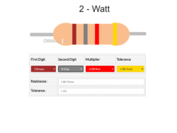 1.8 k Resistor 2 watt 5 pcs pack