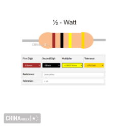 100k ohm half watt resistor