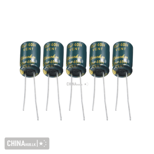 10uf 400v electrolytic Capacitor 5 pcs pack - Image 2