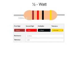 12 ohm Resistor half watt 10 pcs pack
