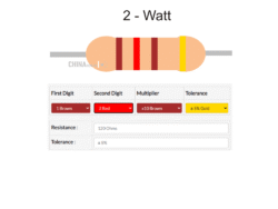 120 ohm Resistor 2 watt 5 pcs pack