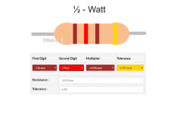 120 ohm Resistor half watt 10 pcs pack