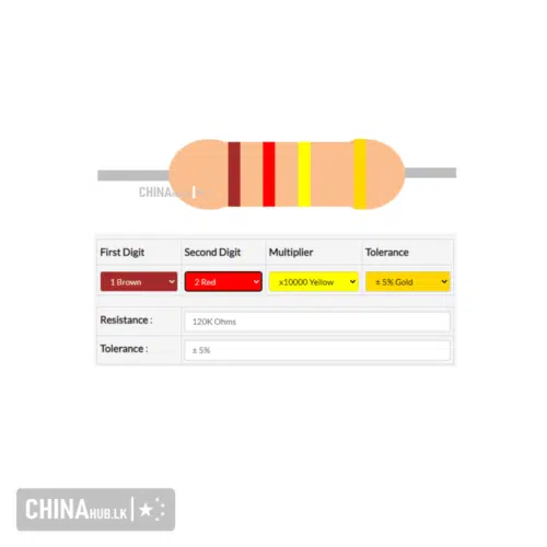 120k Resistor quarter watt 20 pcs pack