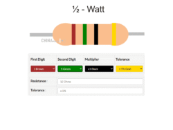 15 ohm Resistor half watt 10 pcs pack