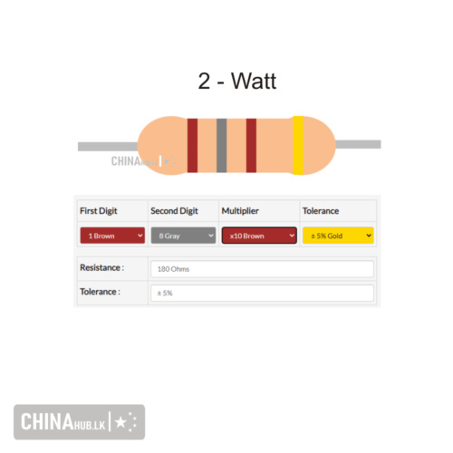 180 ohm 2 watt resistor