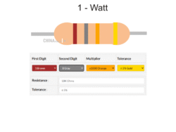 18 k Resistor 1 watt 10 pcs pack