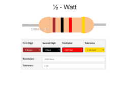 1k Resistor half watt 10 pcs pack