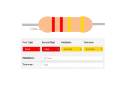 2.2ohm Resistor quarter watt 20 pcs pack