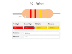 2.2k Resistor half watt 10 pcs pack