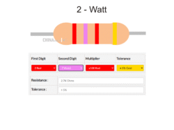 2.7 k Resistor 2 watt 5 pcs pack