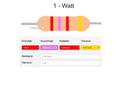 2.7 k Resistor 1 watt 10 pcs pack
