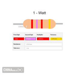 2.7k 1 watt resistor