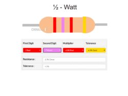 2.7k Resistor half watt 10 pcs pack