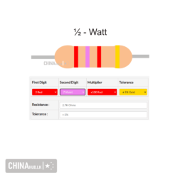 2.7k half watt resistor