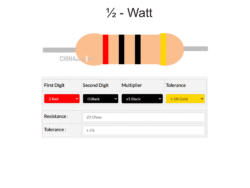 20 ohm Resistor half watt 10 pcs pack