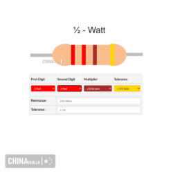 220 ohm half watt resistor