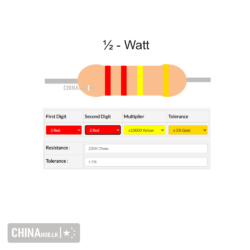 220k half watt resistor