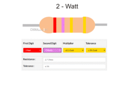 27 ohm Resistor 2 watt 5 pcs pack
