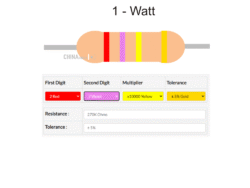 270 k Resistor 1 watt 10 pcs pack