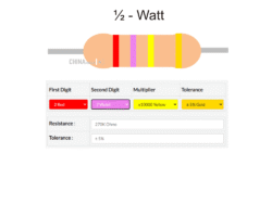 270k Resistor half watt 10 pcs pack