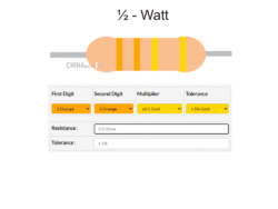 3.3 ohm Resistor half watt 10 pcs pack