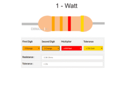 3.3 k Resistor 1 watt 10 pcs pack