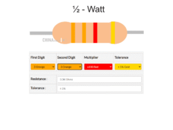 3.3k Resistor half watt 10 pcs pack