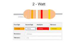 3.9 k Resistor 2 watt 5 pcs pack