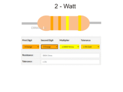 330 k Resistor 2 watt 5 pcs pack