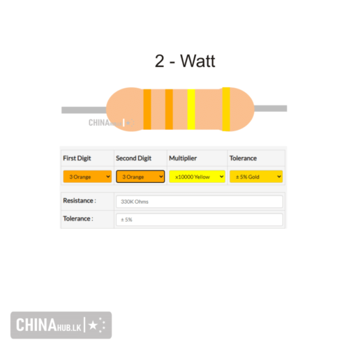 330 k 2 watt resistor