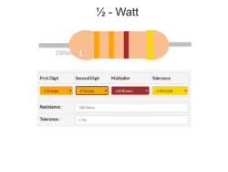 330 ohm Resistor half watt 10 pcs pack