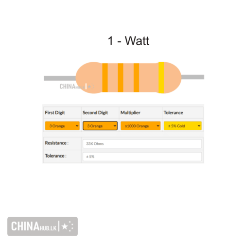 33k 1 watt resistor