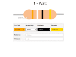 39 ohm Resistor 1 watt 10 pcs pack
