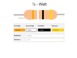 39 ohm Resistor half watt 10 pcs pack
