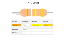 390 k Resistor 1 watt 10 pcs pack