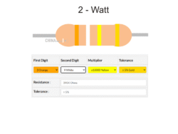390 k Resistor 2 watt 5 pcs pack