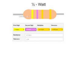 4.7 ohm Resistor half watt 10 pcs pack